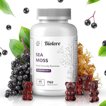 Biolore Sea Moss Gummies with Elderberry, Contains Irish Sea Moss, Organic Extract BioloreAu supplements
