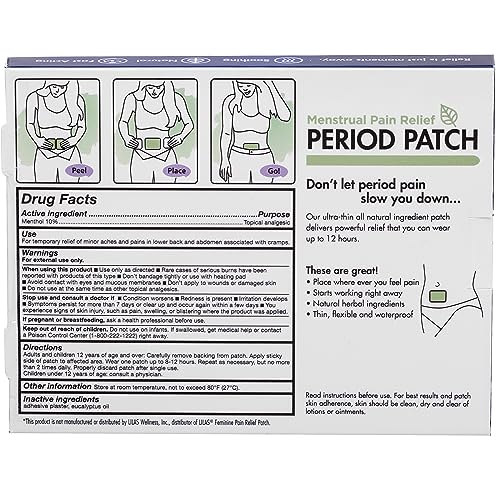 HealthWise Menstrual Pain Relief Period Patch | 10% Menthol | Strong, Soothing Relief HealthWiseAu supplements