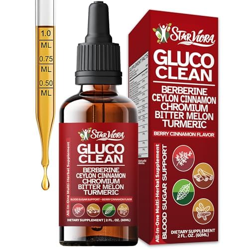 StarViora Gluco Clean Sugar-Free Herbal Blend with Berberine & Chromium, Bitter Melon, Ginseng and Alpha Lipoic Acid for Daily Wellness StarVioraAu supplements