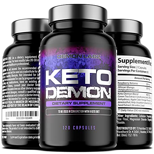 Keto Demon – Hardcore Keto Pills – Use with The Keto Diet – Packed with Raspberry Ketones Demon LabzUS supplements
