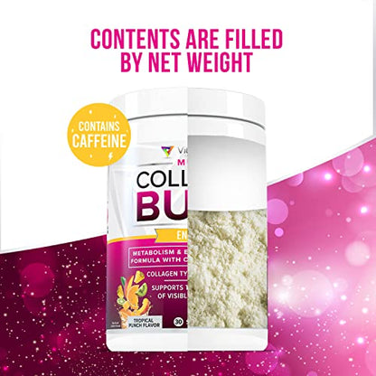 Multi Collagen Burn: Multi-Type Hydrolyzed Protein Peptides with Hyaluronic Acid, Vitamin VitauthorityUS supplements