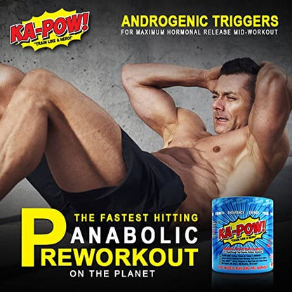 PREWORKOUT TESTOSTERONE BOOSTER - KA-POW! The Fastest Hitting ANABOLIC PRE HERO SUPPLEMENTSUS supplements