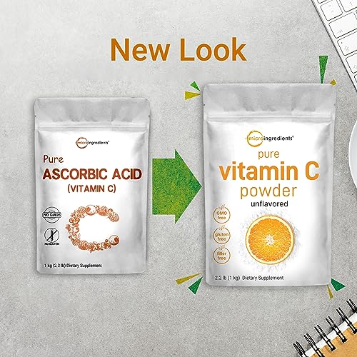 Micro Ingredients Pure Vitamin C Crystal Powder (Water Soluble Vitamin C 1000mg Micro IngredientsUS supplements