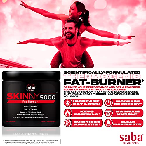 Saba Skinny 5000 -Fat Loss -Weight Loss-Appetite Control -Mild Jitter-Free Energy- Focus SabaAu supplements