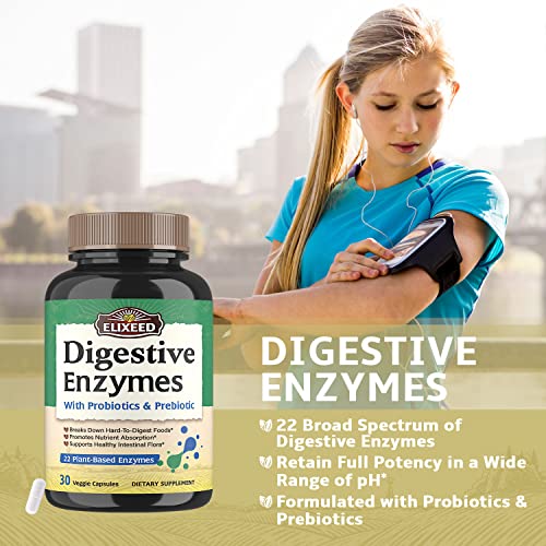 Elixeed Digestive Enzymes Plus Probiotics & Prebiotics, 22 Digestive Enzymes with Amylase ElixeedAu supplements