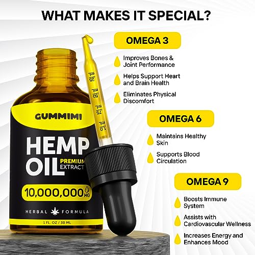 GummiMi Оrganic Hеmp Oil 10 000 000 mg - Natural Drops - Rich in Vitamins B, C, E GummiMiAu supplements