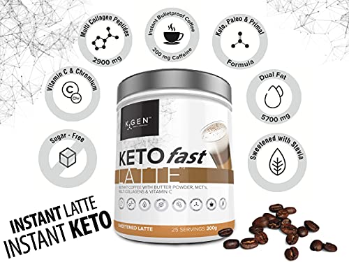 Instant Bulletproof Keto Coffee Creamer UK Made Collagen Latte | Butter Powder, Coconut MCTs & Vitamin C K GEN ketogenic enhancementAu supplements