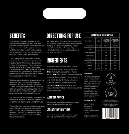 Time 4 Whey Protein Professional Time Release Grass Fed Native Whey Protein Powder Time 4 NutritionUS supplements