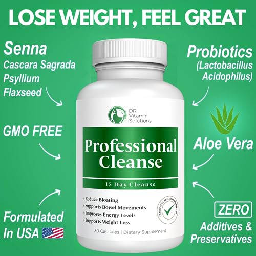 Professional Detox Cleanse for Weight Loss and Belly Fat, 15 Day Colon Cleanse, Body Detox DR VITAMIN SOLUTIONSAu supplements