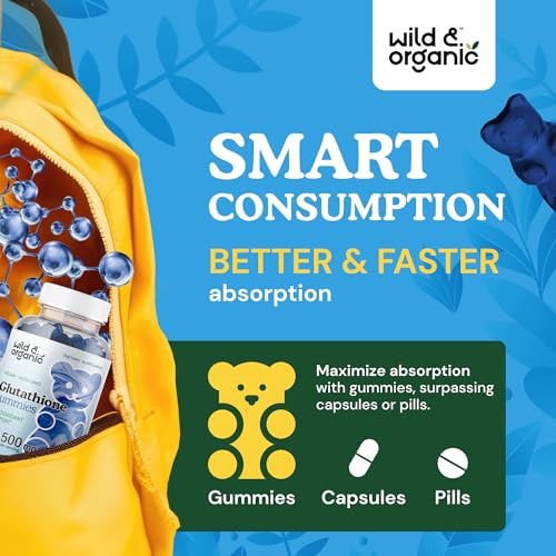Wild & Organic Glutathione Gummies - Reduced Glutathione for Liver Cleanse & Antioxidants Wild & OrganicAu supplements