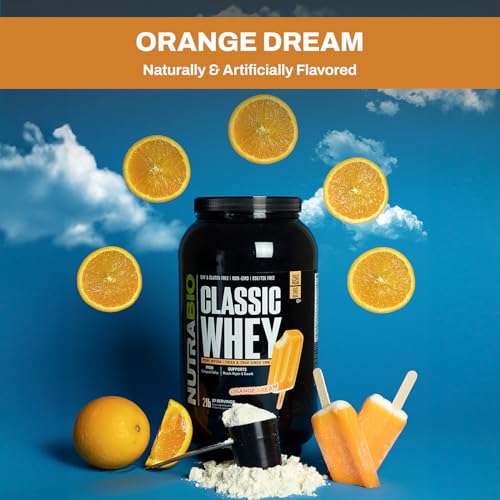 NutraBio Classic Whey Protein Powder- 25G of Protein Per Scoop - Full-Spectrum Amino NutraBioUS supplements