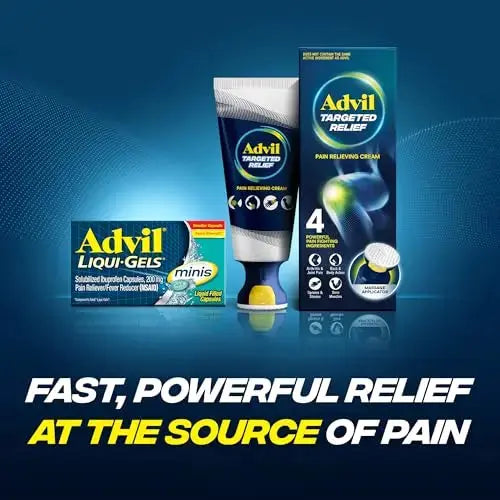 Advil Liqui-Gels Minis Pain Reliever and Fever Reducer, Pain Medicine for Adults with Ibuprofen 200mg for Pain Relief - 80 Liquid Filled Capsules AdvilAu supplements