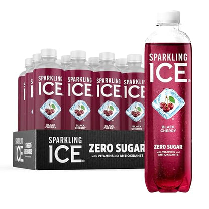 Sparkling Ice, Black Cherry Sparkling Water, Zero Sugar Flavored Water, with Vitamins Sparkling ICEUS supplements