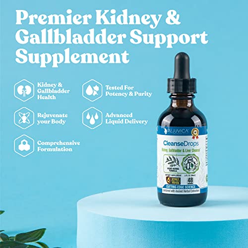 Cleanse Drops - Advanced Kidney & Gallbladder Cleanse Support Rejuvica HealthUS supplements