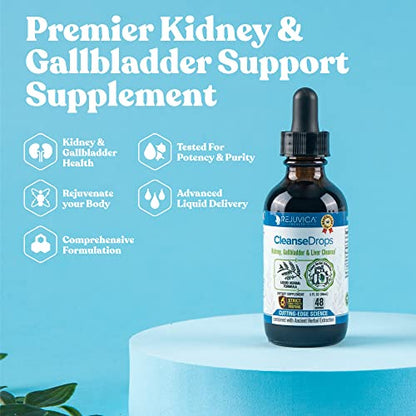 Cleanse Drops - Advanced Kidney & Gallbladder Cleanse Support Rejuvica HealthUS supplements