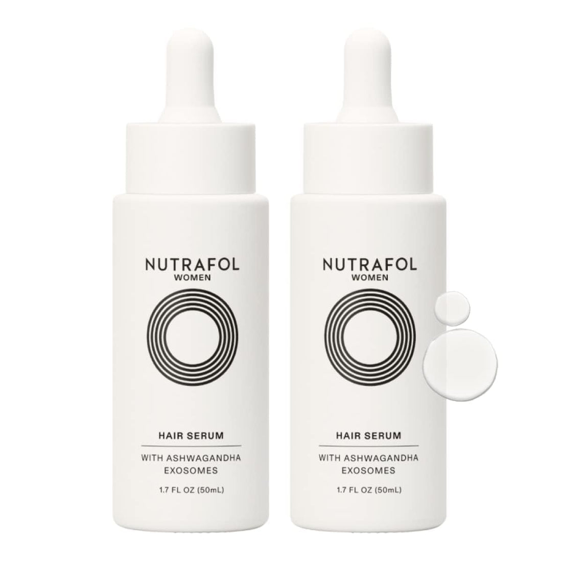 Nutrafol Women's Hair Serum, Safe for Hair Extensions and Color, for Visible Thickness and Strength, Vegan, Lightweight and Fast-Absorbing - 1.7 Fl Oz, Pack of 2 NutrafolUS supplements