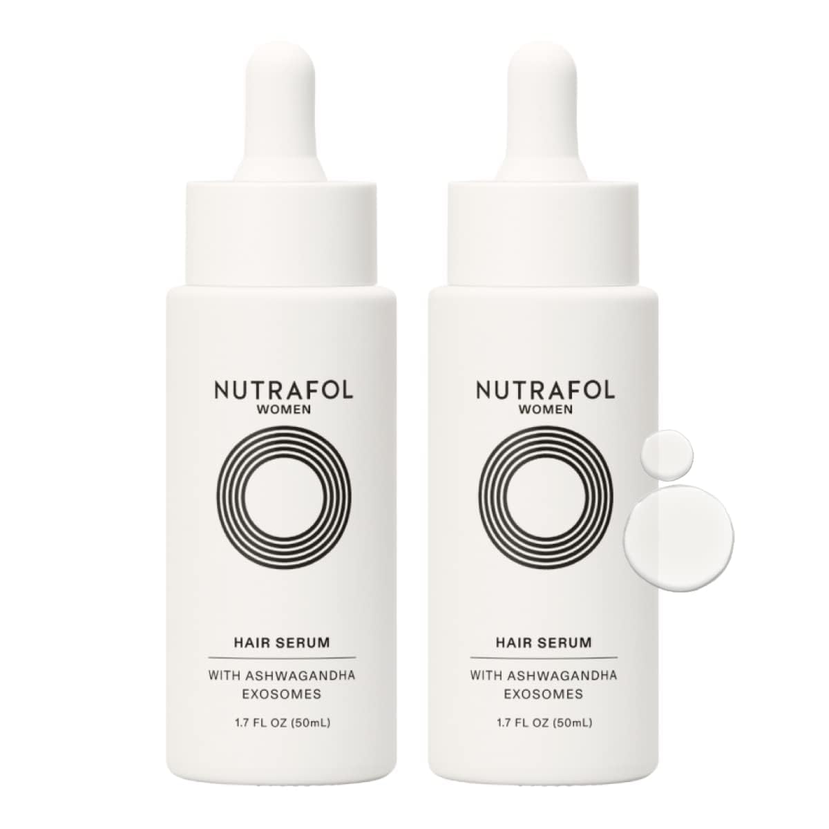 Nutrafol Women's Hair Serum, Safe for Hair Extensions and Color, for Visible Thickness and Strength, Vegan, Lightweight and Fast-Absorbing - 1.7 Fl Oz, Pack of 2 NutrafolUS supplements