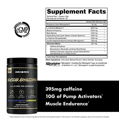 Anabolic Warfare Nuclear Armageddon Pre Workout Powder Pre-Workout for Men Anabolic WarfareUS supplements