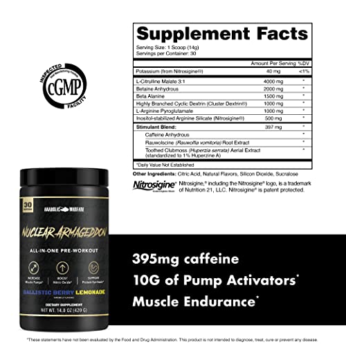 Anabolic Warfare Nuclear Armageddon Pre Workout Powder Pre-Workout for Men Anabolic WarfareAu supplements