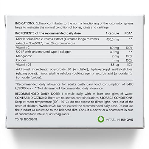 Collanol - Innovation in The Care of Healthy Joints - Liquid Formula in a Double Capsule 3D Collagen CollanolAu supplements
