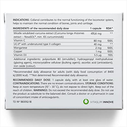 Collanol - Innovation in The Care of Healthy Joints - Liquid Formula in a Double Capsule 3D Collagen CollanolUS supplements