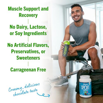 Orgain Organic Sport Vegan Protein Powder, Chocolate - 30g Plant Based Protein OrgainUS supplements