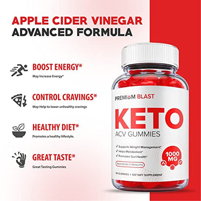 (2 Pack) Premium Blast Keto Gummies - Official Formula, Vegan - Premium Blast Keto ACV HealthlyUS supplements
