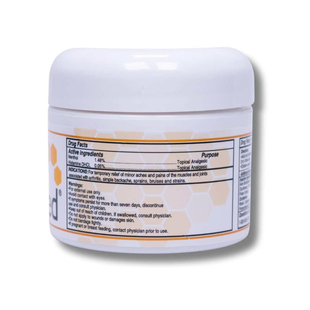 AbeeMed Cream Bee Venom Apitoxin for Aches - Menthol - Histamine DHCL - Bee Polen - Chamomile - Support for Neck and Backache - Supports Joint & Muscle Discomfort - Sprains, Bruises and Strains V2 ABEE MEDAu supplements