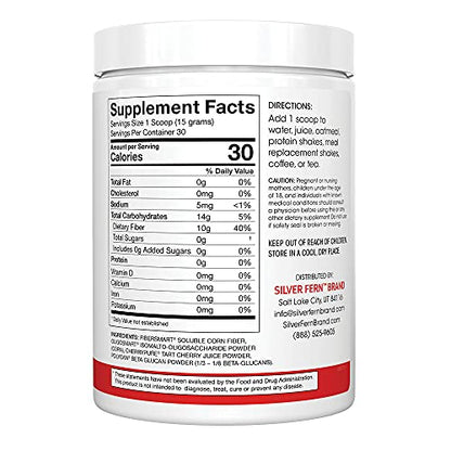 Tino Natural Gluten Free Prebiotic Fiber Supplement - with Tart Cherry Extract & Polycan Silver FernUS supplements
