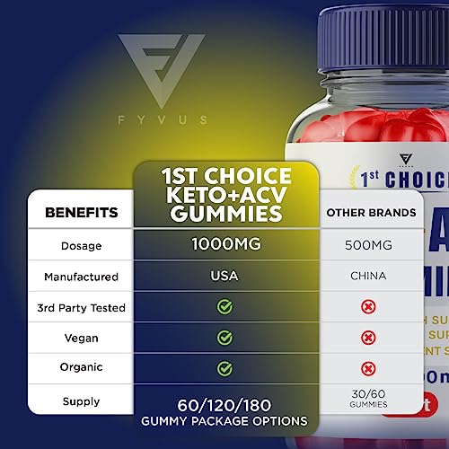 (2 Pack) 1st Choice Keto ACV Gummies, First Choice Gummies Advanced ACV - 1st Choice FyvusAu supplements