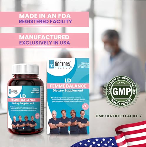 Latin Doctors Femme Balance Supplement, Supports Hormone Balance, Menopausal & Premenopausal LATIN DOCTORS PHARMAAu supplements