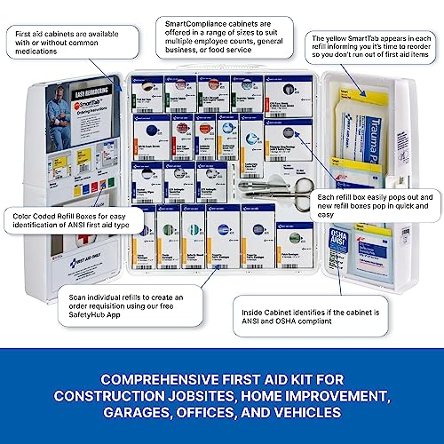 First Aid Only 1000-FAE-0103 50-Person SmartCompliance OSHA First Aid Kit First Aid OnlyUS supplements
