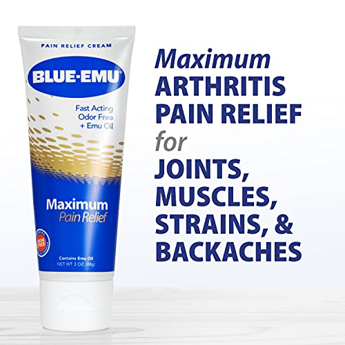 BLUE-EMU Maximum Pain Relief Cream for Arthritis, Muscle, & Joint Aches, 3 Oz, 1 Pack BLUE-EMUAu supplements