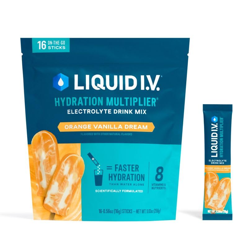 Liquid I.V.® Hydration Multiplier - Orange Vanilla Dream | Electrolyte Powder Drink Mix | 1 Pack (16 Servings) Liquid I.V.US supplements