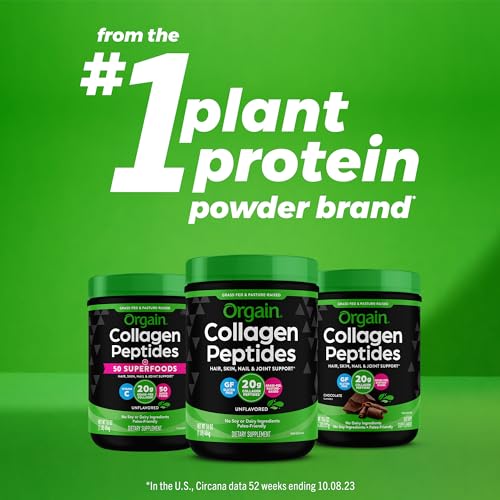 Orgain Hydrolyzed Collagen Powder, 20g Grass Fed Collagen Peptides, Chocolate OrgainAu supplements