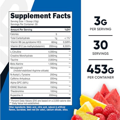 Nutricost Pre-C Pre-Workout Complex with Creatine (Fruit Punch | 30 Servings) Powder NutricostUS supplements