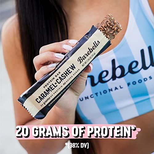 Barebells Protein Bars Caramel Cashew - 12 Count, 1.9oz Bars with 20g of High Protein BAREBELLSUS supplements