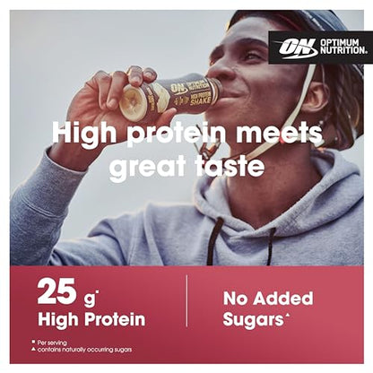 Optimum Nutrition High Protein Shake Bottles, Ready To Drink Healthy Snacks, No added Optimum NutritionUS supplements