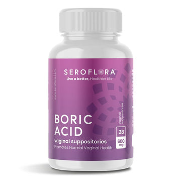 Seroflora Boric Acid Vaginal Suppositories 600 mg 28 Capsules - Boric Acid Pills for Women SerofloraAu supplements