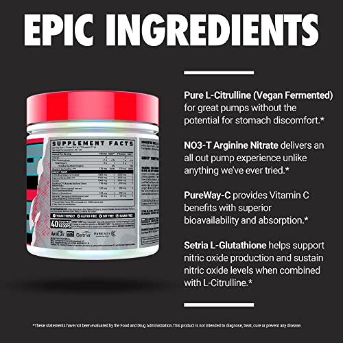 GHOST Pump Nitric Oxide Powder, Peach - 40 Servings - Sugar-Free & Stim-Free Pre GHOSTUS supplements