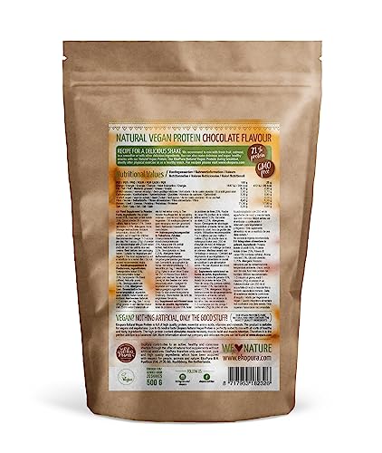 Ekopura Natural Vegan Protein - Chocolate - 500g | 76% Protein | 100% Plant-Based Ingredients EkopuraAu supplements