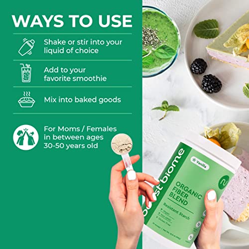 Boost Biome Fiber Supplement Organic Super Greens Powder – Supports Bloating Relief Boost BiomeAu supplements