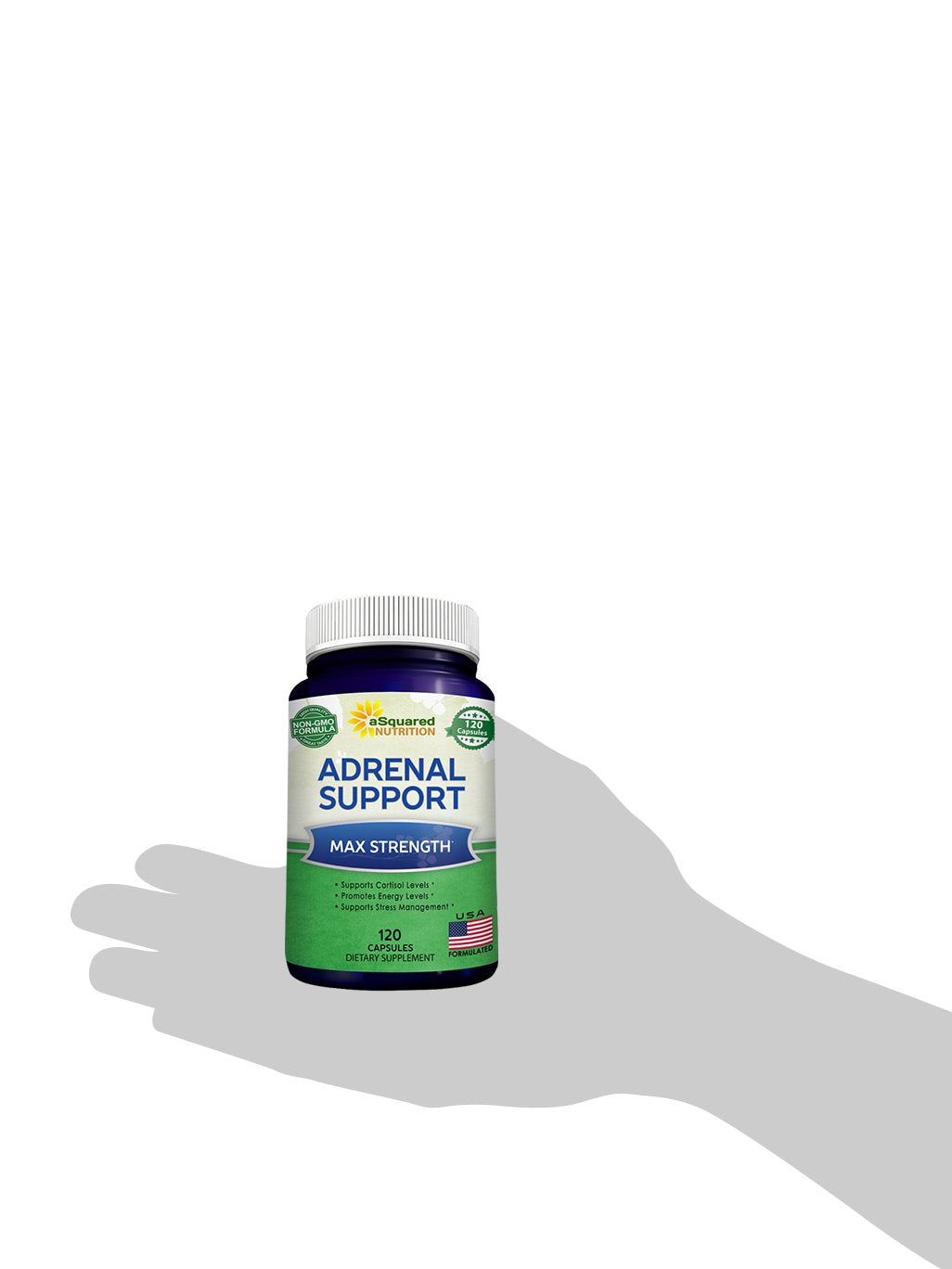 aSquared Nutrition Adrenal Support & Cortisol Manager Supplement (120 Capsules)-Adrenal Health w/Vitamin C Complex Pills to Support Fatigue & Stress Relief-Ashwagandha, L-Tyrosine, Rhodiola & Ginseng aSquared NutritionAu supplements