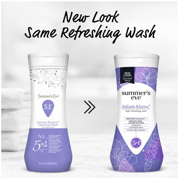 Summer's Eve Delicate Blossom Daily Refreshing Feminine Wash, Removes Odor, pH balanced, 15 fl oz Summer's EveAu supplements