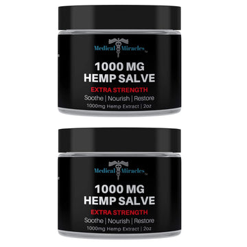 Medical Miracles| Hemp 1000 Mg Salve | Ideal for Hips, Joints, Neck, Back, Elbows, Fingers, Hands, Knees| Pack of 2 Medical MiraclesAu supplements