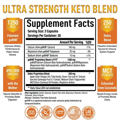 Purely Optimal Keto BHB + Apple Cider Vinegar Capsules with The Mother - Keto Diet Purely OptimalUS supplements