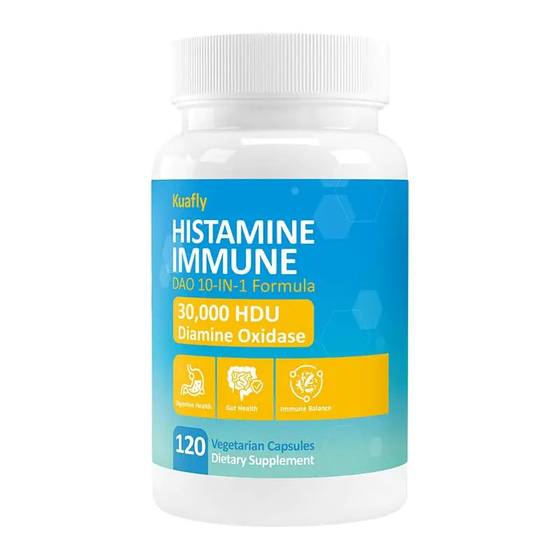 KUAFLY DAO Enzyme Supplements Histamine Blocker 120 Capsules– Natural DAO Supplement with Diamine Oxidase & Quercetin KUAFLYAu supplements