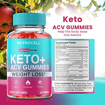 Keto ACV Gummies - Keto Apple Cider Vinegar Gummies - Advanced Weight Loss - Keto SHAPEMODEUS supplements