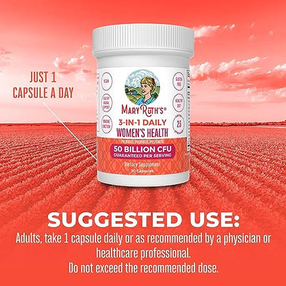 MaryRuth's 3-in-1 Daily Health Probiotics for Women | Clinically Tested | Hormone Support MaryRuth OrganicsUS supplements
