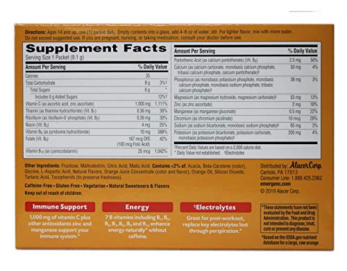 Emergen-C Super Orange Vitamin C - 30 Count (Pack of 4) (Packaging may vary) Emergen-CUS supplements